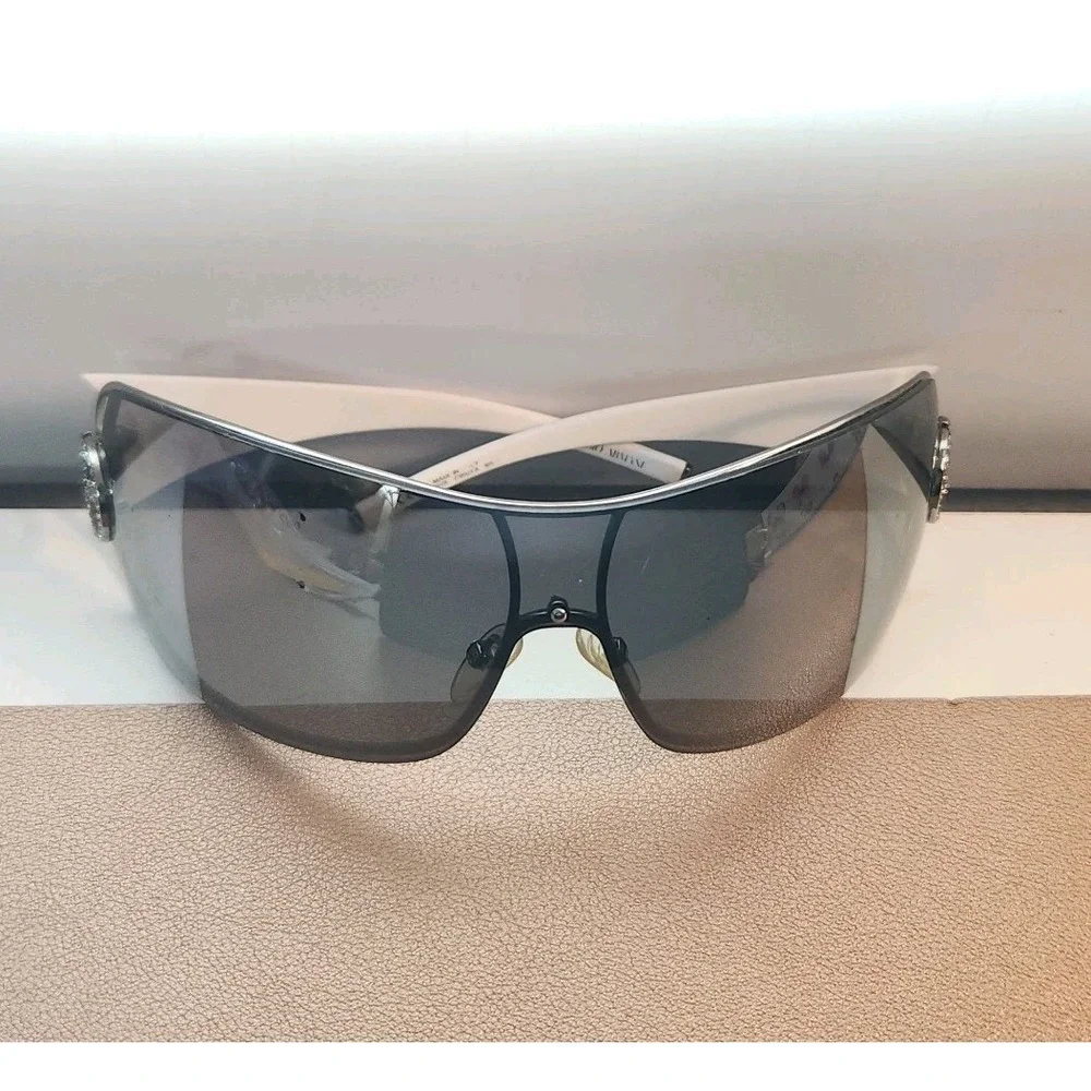 Vtg Y2K White Giorgio Armani Sunglasses GA 320/S CWUYA 105 Italy *Read Descrip